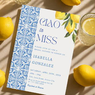 Italienisch Ciao zu Miss Amalfi Brautparty Einladung