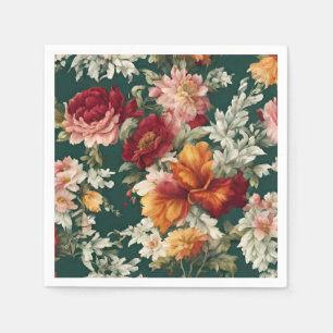 Italienisch Exquisite, delikate Blume mit Grün Serviette