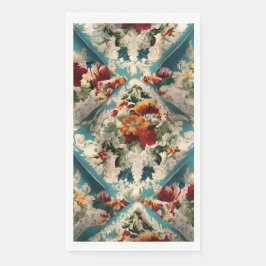 Italienisch Exquisite, delikate Blume mit Grün Serviette