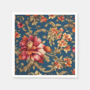 Italienisch Exquisite Vintag Grande Blume Serviette