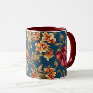 Italienisch Exquisite Vintag Grande Blume Tasse