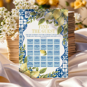 Italienisch Finden Sie die Bingo Birthday Game Kar Einladung