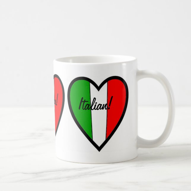 Italienisch-Flagge des Italien-Herzens Tasse (Rechts)