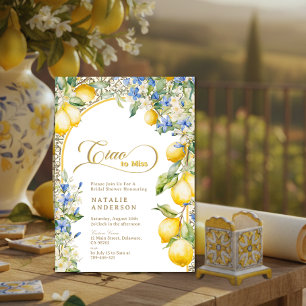 Italienisch Florale Zitrone Ciao To Miss Brautpart Einladung