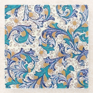 Italienisch Florentiner Schnörkel Muster Glasuntersetzer