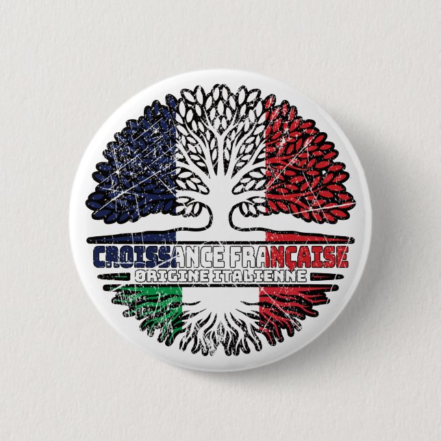 Italienisch France Treots Flag Button (Vorderseite)