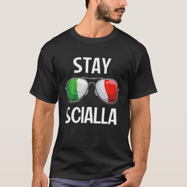 Italienisch Funny Italy Slang Italia Pun Bleibe Sc T-Shirt (Vorderseite)