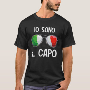 Italienisch Funny Italy Slang Italia Pun Io Sono I T-Shirt