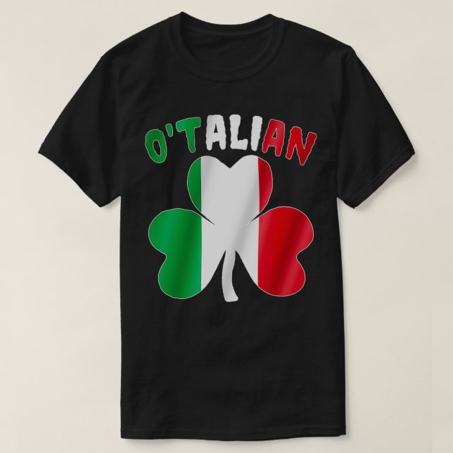 Italienisch Funny St Patricks Day Italia Shamr T-Shirt (Design vorne)