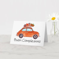 Italienisch Geburtstag Retro Fiat 500