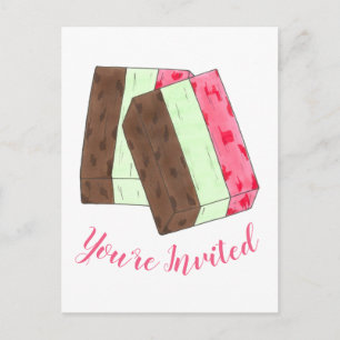 Italienisch Gelato Spumoni Ice Creme Party Einladu Einladungspostkarte