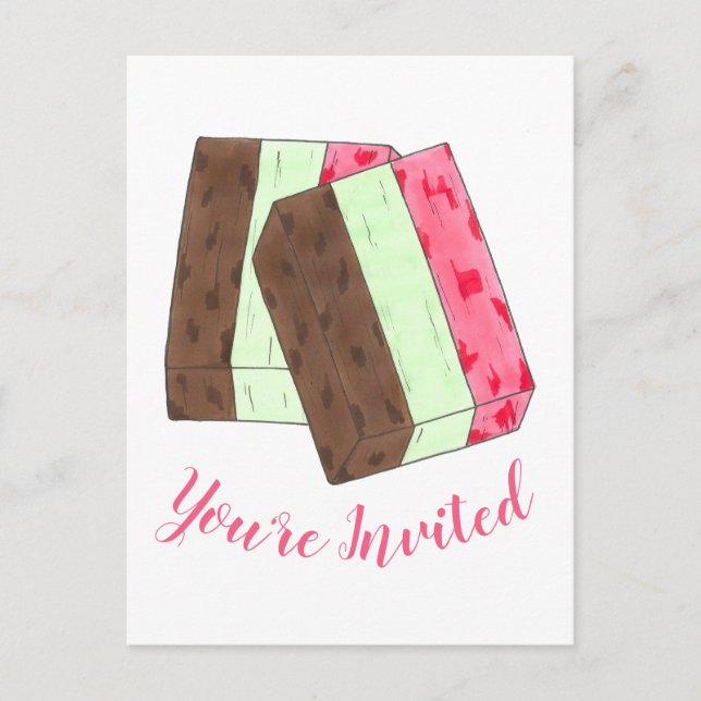 Italienisch Gelato Spumoni Ice Creme Party Einladu Einladungspostkarte (Vorderseite)