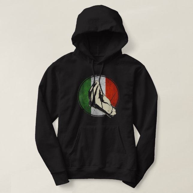 Italienisch Gif Funny Italien Hoodie (Design vorne)
