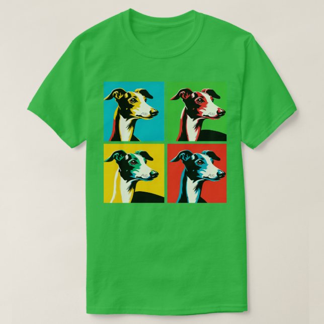 Italienisch Greyhound Art Hund Liebhaber T-Shirt (Design vorne)