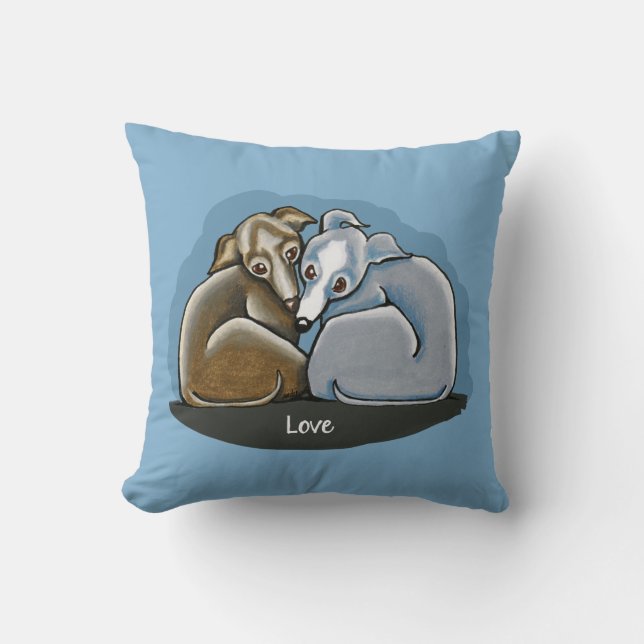 Italienisch Greyhound Huddle Kissen (Vorderseite)