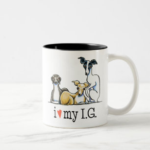 Italienisch Greyhound Lover Zweifarbige Tasse