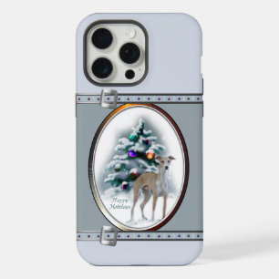 Italienisch Greyhound Niedlich Blauer Weihnachtsfe iPhone 15 Pro Max Hülle