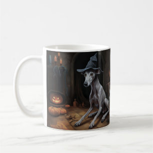 Italienisch Greyhound Pumpkins Halloween Beängstig Kaffeetasse