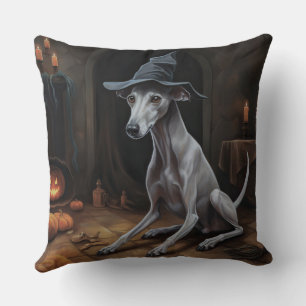 Italienisch Greyhound Pumpkins Halloween Beängstig Kissen