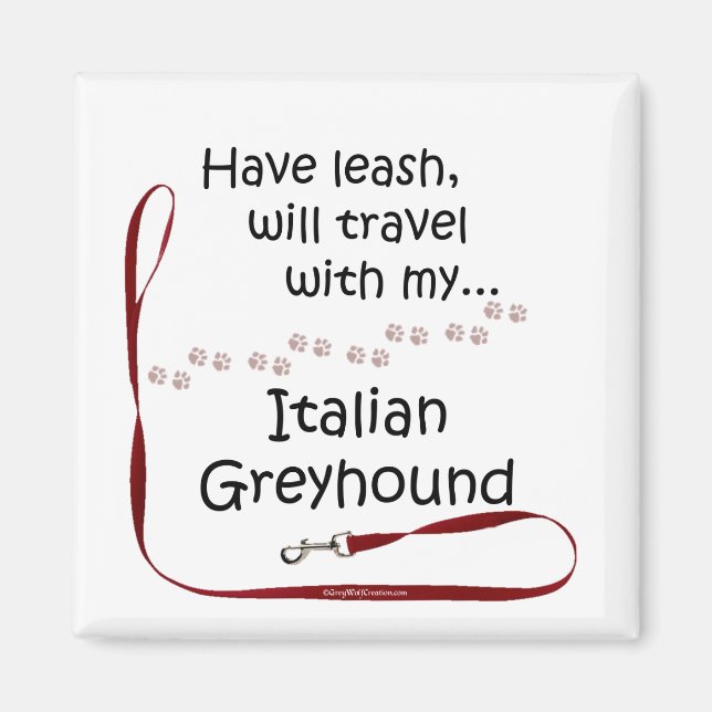 Italienisch Greyhound Travel Leash - Magnet (Vorne)