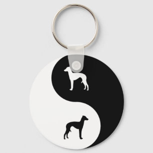 Italienisch Greyhound Yin Yang Schlüsselanhänger