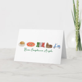 Italienisch Happy Birthday Card, Buon Compleanno I Karte