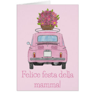 Italienisch Happy Mother’s Day Fiat 500