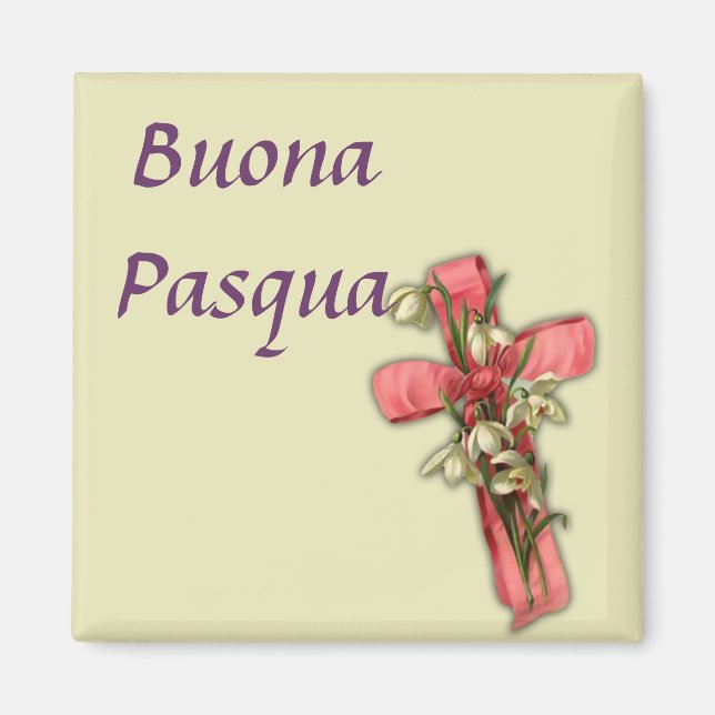 Italienisch Happy Oaster - Buona Pasqua Magnet (Vorne)