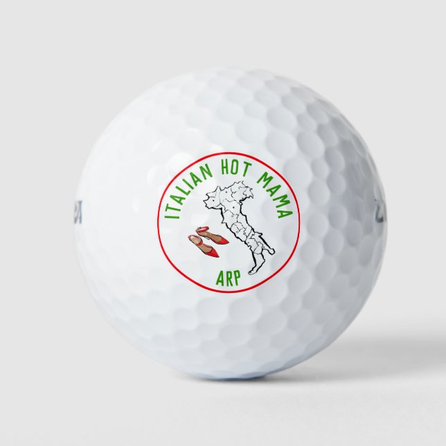 *~* Italienisch Hot MAMA Italia Karte Italien Golfball (Vorderseite)
