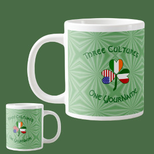 Italienisch Irisch Amerikanisches Kleeblatt Person Jumbo-Tasse