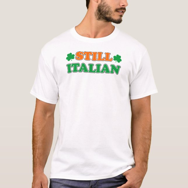 Italienisch-irische Farben und Kleeblätter T-Shirt (Vorderseite)
