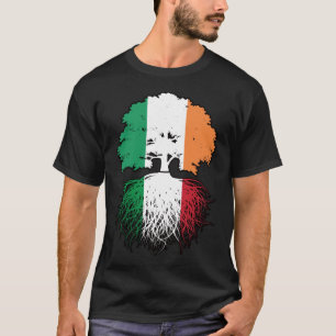 Italienisch-irische Tree-Roots-Flagge T-Shirt