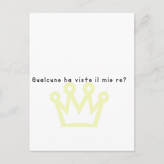 Italienisch-König Postkarte (Vorderseite)