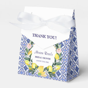 Italienisch Lemon Blue Tiles Brautparty Vielen Dan Geschenkschachtel