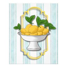 Italienisch Lemon Bowl Kitchen Print | Küste