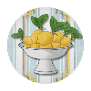 Italienisch Lemon Bowl Kitchen Print   Küste Schneidebrett