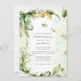 Italienisch Lemon Grove | Boho Botanical Wedding Einladung