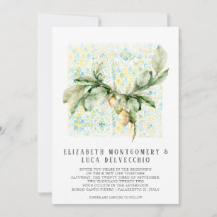 Italienisch Lemon Grove Boho Botanische Einladun Save The Date