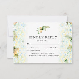 Italienisch Lemon Grove | Boho Wedding RSVP w/Meal Karte