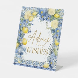 Italienisch Lemon Tiles Advice wünscht Brautparty Sockelschild