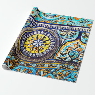 Italienisch Majolica Floral Decoupage Geschenkpapier