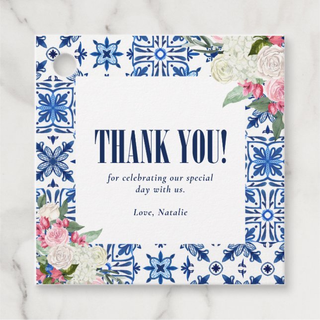 Italienisch Mamma Mia Vielen Dank Geschenkanhänger (Vorderseite)