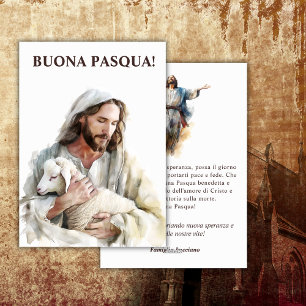 Italienisch Ostern Katholisch Buona Pasqua Jesus Feiertagskarte