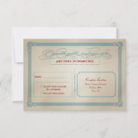 Italienisch Red White & Blue DIY Wedding RSVP