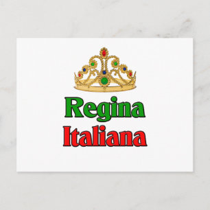 Italienisch Regina (Italienische Königin) Postkarte