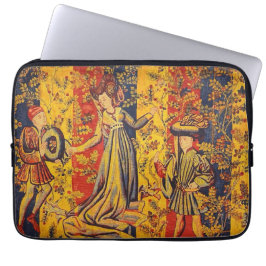 Italienisch Rot Gelb Chinoiserie Laptopschutzhülle