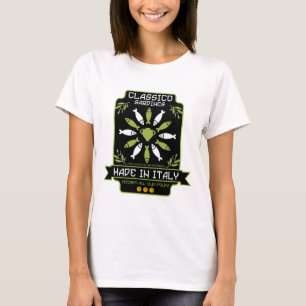 Italienisch Sardine Art Print Kitchen Geschenk T-Shirt