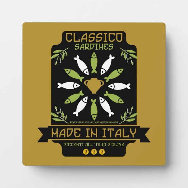 Italienisch Sardinien Art Printing Kitchen Geschen Fotoplatte (Vorderseite)