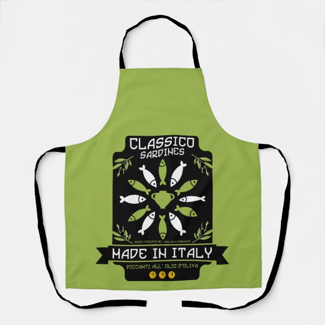 Italienisch Sardinien Art Printing Kitchen Geschen Schürze (Vorderseite)