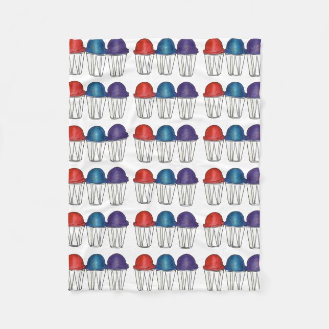 Italienisch Shaved Ice Dessert Feinschmecker Snoco Fleecedecke (Vorderseite)